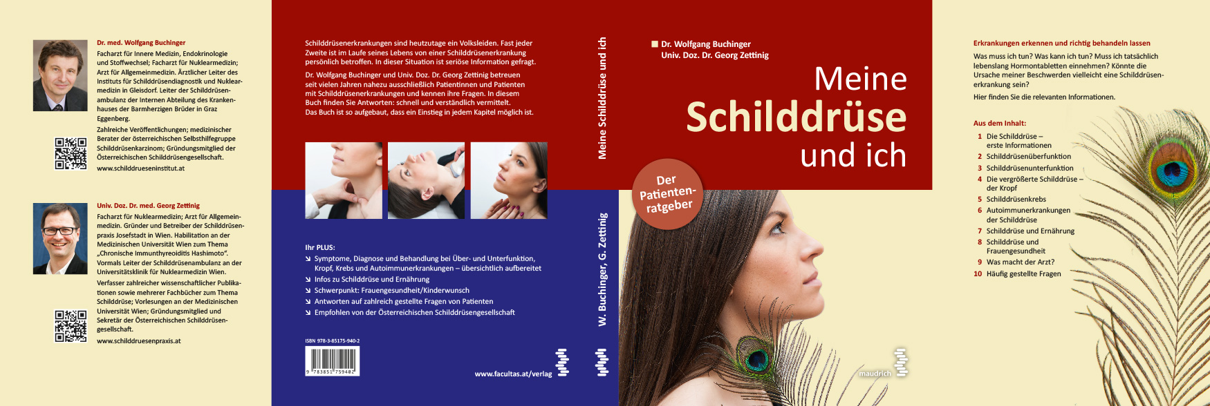 Der äußere und innere Umschlag des Patientenratgebers Meine Schilddrüse und ich - 1. Auflage 2014